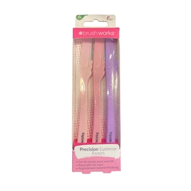 Brushworks Precision Eyebrow Razor (Pack of 3)